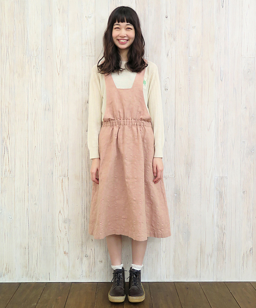 Ne-net(ネネット)の「S たびじたくボトム(ワンピース・レディース・ライトピンク/グレー・02)」の14枚目の写真