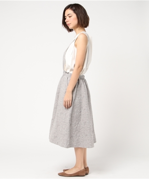 Ne-net(ネネット)の「S たびじたくボトム(ワンピース・レディース・ライトピンク/グレー・02)」の6枚目の写真