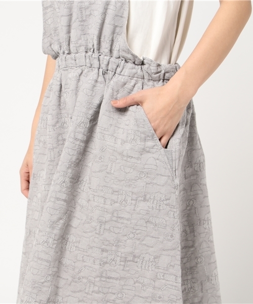 Ne-net(ネネット)の「S たびじたくボトム(ワンピース・レディース・ライトピンク/グレー・02)」の10枚目の写真