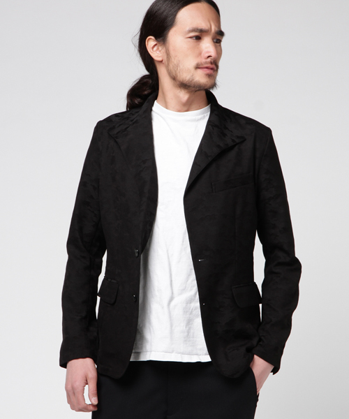 Luv maison（ラブメゾン）の「迷彩JQイタリアンカラージャケット（テーラードジャケット・メンズ・ブラック・M/L/XL）」の4枚目の写真