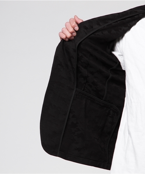 Luv maison（ラブメゾン）の「迷彩JQイタリアンカラージャケット（テーラードジャケット・メンズ・ブラック・M/L/XL）」の8枚目の写真