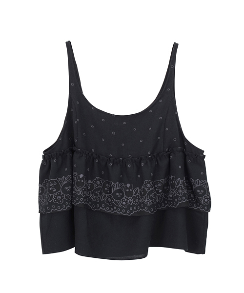 Ne-net（ネネット）の「アニマルオパール（ベスト・レディース・ホワイト/ブラック・02）」の9枚目の写真