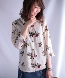 antiqua | 花柄ドットシャツ(シャツ/ブラウス)