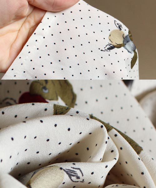 antiqua(アンティカ)の「花柄ドットシャツ(シャツ/ブラウス・レディース・アイボリー/ブラック・M)」の5枚目の写真