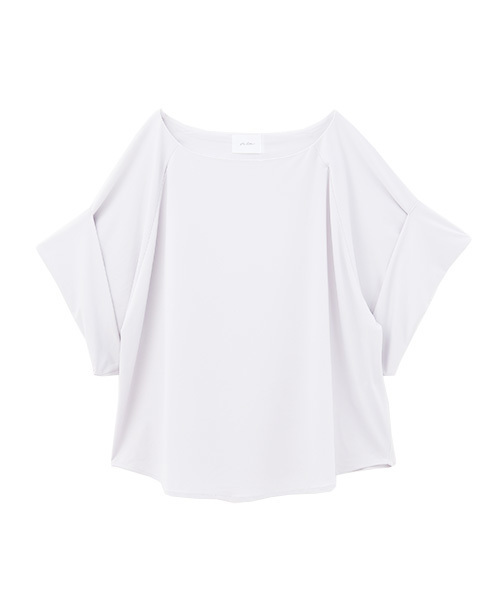 Luz Llena（ラズレナ）の「[接触冷感]ドルマンワイドスリーブ・カットソーブラウス/ビッグシルエットTシャツ（シャツ/ブラウス・レディース・オフホワイト/グレー/イエロー・MEDIUM）」の11枚目の写真