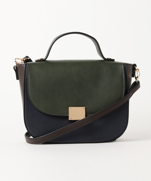 koe（コエ）の「ラウンドスクエアロックショルダー（ショルダーバッグ・レディース・グレー/カーキ・FREE）」の2枚目の写真