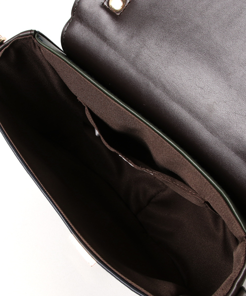 koe（コエ）の「ラウンドスクエアロックショルダー（ショルダーバッグ・レディース・グレー/カーキ・FREE）」の7枚目の写真