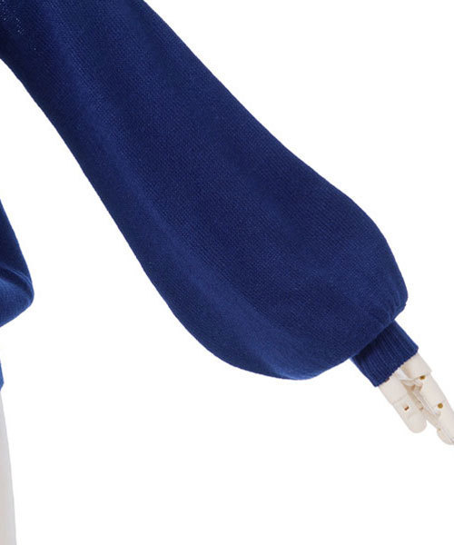 夢展望（ユメテンボウ）の「バルーン袖ニットトップス（ニット/セーター・レディース・ライトベージュ/サックスブルー/ボルドー/ライトホワイト/スモークピンク/ライトブラック/ピンク/ネイビー/チェリーピンク/ラベンダー/パープル系その他/テラコッタ・MEDIUM/LARGE）」の16枚目の写真