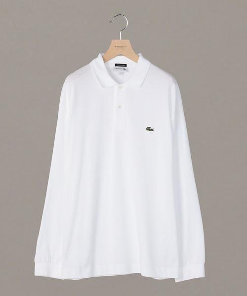 LACOSTE(ラコステ)の「【別注】 <LACOSTE(ラコステ)> WIDE LONG SLEEVE POLOSHIRTS/ポロシャツ ◆(ポロシャツ・メンズ・ホワイト/ブラック/パープル・4/2/5/3)」の2枚目の写真