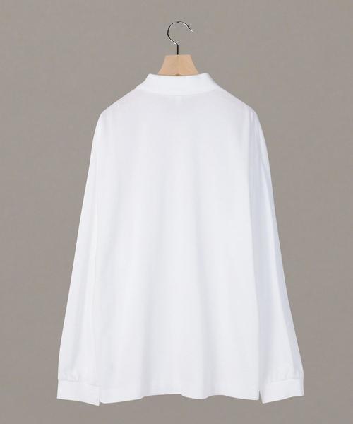 LACOSTE(ラコステ)の「【別注】 <LACOSTE(ラコステ)> WIDE LONG SLEEVE POLOSHIRTS/ポロシャツ ◆(ポロシャツ・メンズ・ホワイト/ブラック/パープル・4/2/5/3)」の4枚目の写真