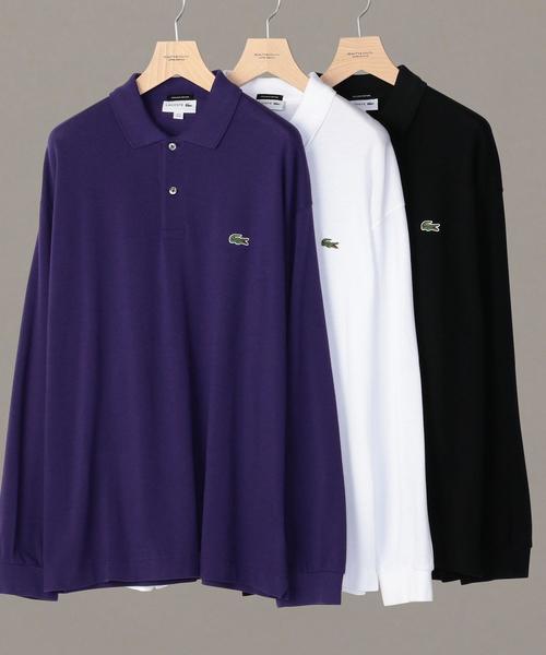 LACOSTE(ラコステ)の「【別注】 <LACOSTE(ラコステ)> WIDE LONG SLEEVE POLOSHIRTS/ポロシャツ ◆(ポロシャツ・メンズ・ホワイト/ブラック/パープル・4/2/5/3)」の9枚目の写真