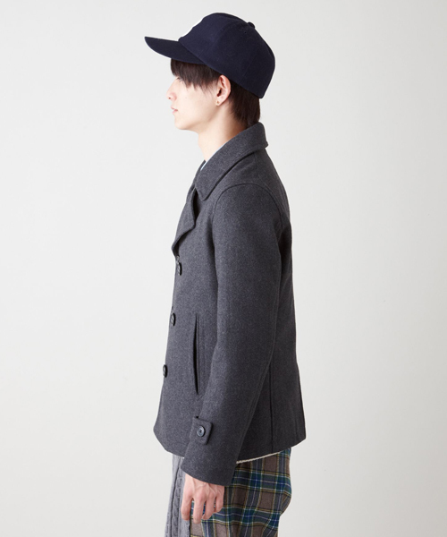 WEGO(ウィゴー)の「メルトンPコート(ピーコート・メンズ・ブラック/ダークグレー/ネイビー/キャメル/ワイン・SMALL/MEDIUM/LARGE/X-LARGE)」の6枚目の写真