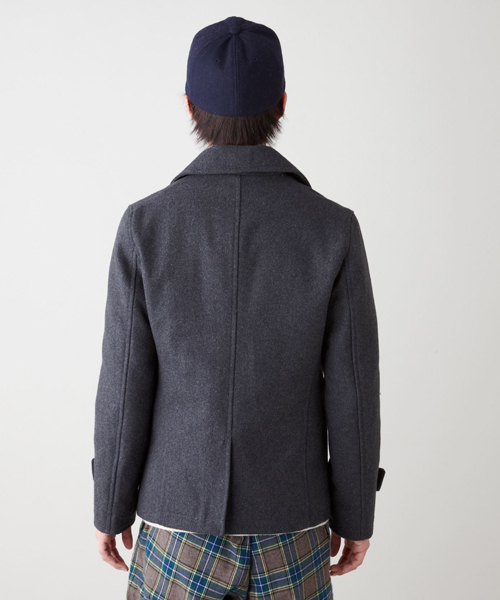 WEGO(ウィゴー)の「メルトンPコート(ピーコート・メンズ・ブラック/ダークグレー/ネイビー/キャメル/ワイン・SMALL/MEDIUM/LARGE/X-LARGE)」の7枚目の写真