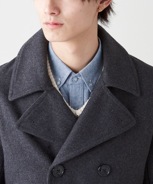 WEGO(ウィゴー)の「メルトンPコート(ピーコート・メンズ・ブラック/ダークグレー/ネイビー/キャメル/ワイン・SMALL/MEDIUM/LARGE/X-LARGE)」の8枚目の写真