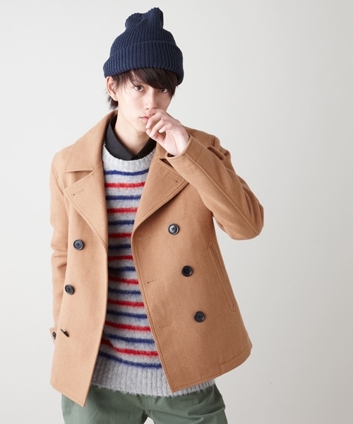 WEGO(ウィゴー)の「メルトンPコート(ピーコート・メンズ・ブラック/ダークグレー/ネイビー/キャメル/ワイン・SMALL/MEDIUM/LARGE/X-LARGE)」の13枚目の写真