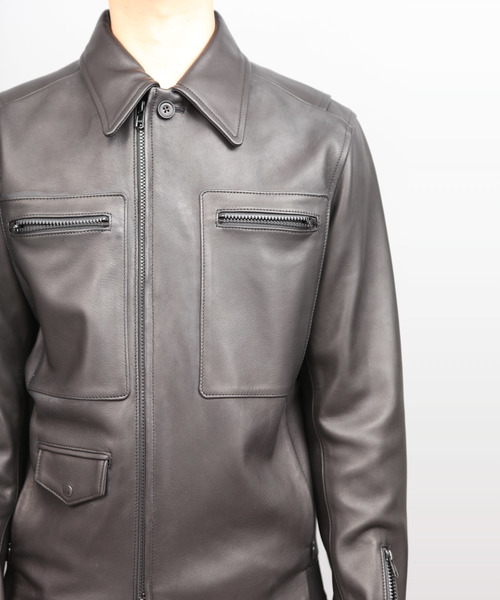ato（アトウ）の「LAMB LEATHER RIDERS JACKET（ライダースジャケット