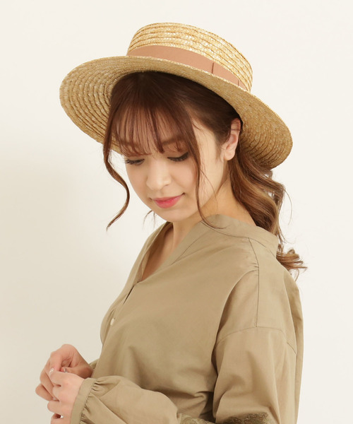 FREE'S MART（フリーズマート）の「ストローカンカン帽（ハット・レディース・ブラック/オレンジ・ﾌﾘ-）」の9枚目の写真