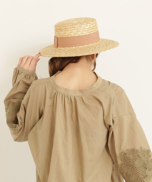 FREE'S MART（フリーズマート）の「ストローカンカン帽（ハット・レディース・ブラック/オレンジ・ﾌﾘ-）」の18枚目の写真