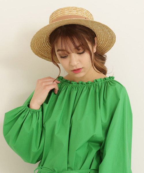 FREE'S MART（フリーズマート）の「ストローカンカン帽（ハット・レディース・ブラック/オレンジ・ﾌﾘ-）」の16枚目の写真