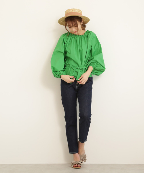 FREE'S MART（フリーズマート）の「ストローカンカン帽（ハット・レディース・ブラック/オレンジ・ﾌﾘ-）」の10枚目の写真