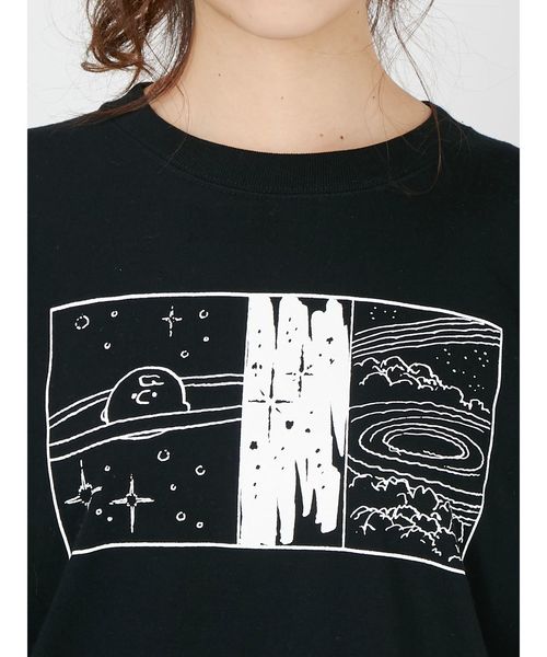 merry jenny（メリージェニー）の「charlie brown long tee（Tシャツ/カットソー・レディース・ブラック/オフホワイト/ピンク・FREE）」の12枚目の写真