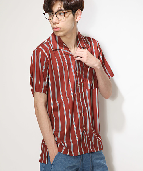 ZIP FIVE(ジップファイブ)の「【ZIP FIVE】半袖オープンカラーシャツ【開襟シャツ】 リラックスシャツ / オーバーサイズ ワイド ビッグ(シャツ/ブラウス・メンズ・ホワイト/ブラック/ベージュ/パープル/ブラック系その他/ブラウン系その他/イエロー系その他/ホワイト系その他/ブルー系その他/ベージュ系その他/ネイビー/ブラック系その他2/ホワイト系その他2/レッド系その他/ベージュ系その他2/ピンク系その他/ブラック系その他3/スモークピンク/グレイッシュブルー/ワイン/ターコイズブルー/グリーン系その他/ブラック系その他4/ブラック系その他5/ブラウン系その他2/ブラウン系その他3/ベージュ系その他3/ベージュ系その他4/イエロー系その他2/ブラウン系その他4/ベージュ系その他5/ブラウン系その他5/レッド系/ブラック系1/モカ/テラコッタ/ホワイト系/ブラック系・SMALL/MEDIUM/LARGE/X-LARGE)」の14枚目の写真