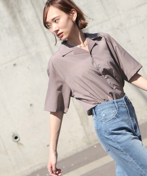 ZIP FIVE(ジップファイブ)の「【ZIP FIVE】半袖オープンカラーシャツ【開襟シャツ】 リラックスシャツ / オーバーサイズ ワイド ビッグ(シャツ/ブラウス・メンズ・ホワイト/ブラック/ベージュ/パープル/ブラック系その他/ブラウン系その他/イエロー系その他/ホワイト系その他/ブルー系その他/ベージュ系その他/ネイビー/ブラック系その他2/ホワイト系その他2/レッド系その他/ベージュ系その他2/ピンク系その他/ブラック系その他3/スモークピンク/グレイッシュブルー/ワイン/ターコイズブルー/グリーン系その他/ブラック系その他4/ブラック系その他5/ブラウン系その他2/ブラウン系その他3/ベージュ系その他3/ベージュ系その他4/イエロー系その他2/ブラウン系その他4/ベージュ系その他5/ブラウン系その他5/レッド系/ブラック系1/モカ/テラコッタ/ホワイト系/ブラック系・SMALL/MEDIUM/LARGE/X-LARGE)」の13枚目の写真