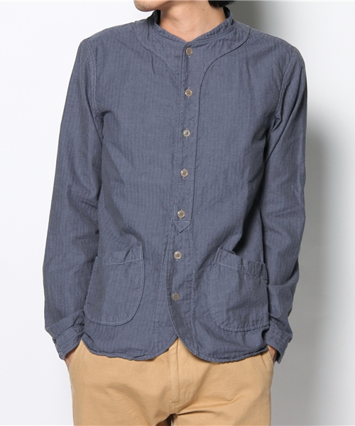 Jackman（ジャックマン）の「2013 ジャックマン ベースボールシャツ Jackman Baseball shirt JKT（シャツ/ブラウス・メンズ・ブラウン/ブルー・MEDIUM/LARGE）」の2枚目の写真