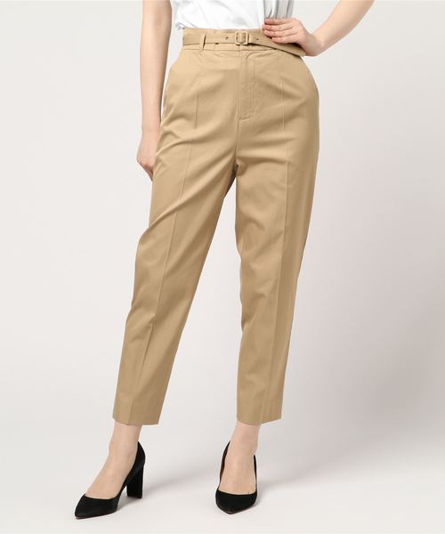 human woman（ヒューマンウーマン）の「超長綿ツイルテーパードパンツ（その他パンツ・レディース・ベージュ/ネイビー・LARGE/MEDIUM/SMALL）」の2枚目の写真