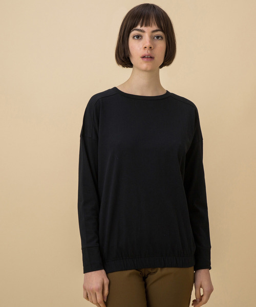 AIGLE(エーグル)の「裾ゴムロングスリーブTシャツ(Tシャツ/カットソー・レディース・ブラック/オフホワイト/ピンク・MEDIUM/LARGE)」の3枚目の写真