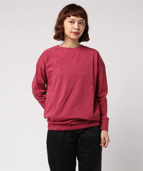 AIGLE(エーグル)の「裾ゴムロングスリーブTシャツ(Tシャツ/カットソー・レディース・ブラック/オフホワイト/ピンク・MEDIUM/LARGE)」の8枚目の写真