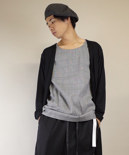 rovtski(ロフトスキー)の「rovtski【ビッグシルエット】20/TR天竺フェイクレイヤーコーディガン(カーディガン/ボレロ・メンズ・ベージュ/ネイビー/グレー/その他・MEDIUM/LARGE)」の12枚目の写真