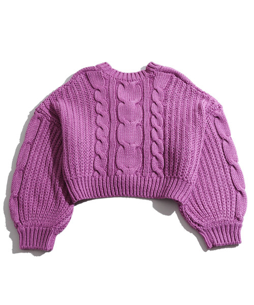 WEGO（ウィゴー）の「WEGO/ロービングショートカーディガン（カーディガン/ボレロ・レディース・杢グレー/パープル系その他/ライトベージュ/ライトブラウン・FREE）」の5枚目の写真