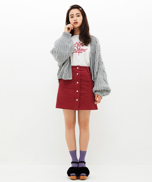 WEGO（ウィゴー）の「WEGO/ロービングショートカーディガン（カーディガン/ボレロ・レディース・杢グレー/パープル系その他/ライトベージュ/ライトブラウン・FREE）」の8枚目の写真