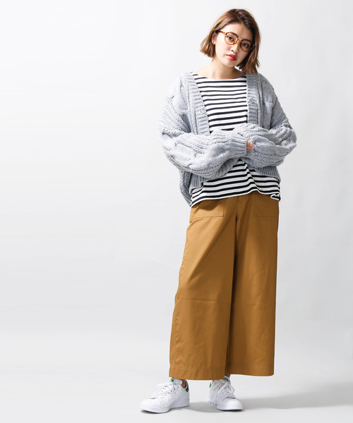 WEGO（ウィゴー）の「WEGO/ロービングショートカーディガン（カーディガン/ボレロ・レディース・杢グレー/パープル系その他/ライトベージュ/ライトブラウン・FREE）」の20枚目の写真