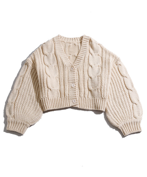 WEGO（ウィゴー）の「WEGO/ロービングショートカーディガン（カーディガン/ボレロ・レディース・杢グレー/パープル系その他/ライトベージュ/ライトブラウン・FREE）」の10枚目の写真