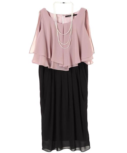 YECCA VECCA（イェッカヴェッカ）の「ネックレス付きドレス（ワンピース・レディース・ベージュ/ネイビー/ピンク/グリーン/パープル・M）」の9枚目の写真