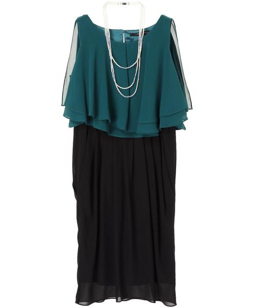 YECCA VECCA（イェッカヴェッカ）の「ネックレス付きドレス（ワンピース・レディース・ベージュ/ネイビー/ピンク/グリーン/パープル・M）」の16枚目の写真