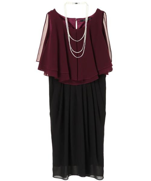 YECCA VECCA（イェッカヴェッカ）の「ネックレス付きドレス（ワンピース・レディース・ベージュ/ネイビー/ピンク/グリーン/パープル・M）」の13枚目の写真