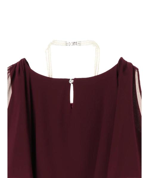 YECCA VECCA（イェッカヴェッカ）の「ネックレス付きドレス（ワンピース・レディース・ベージュ/ネイビー/ピンク/グリーン/パープル・M）」の17枚目の写真