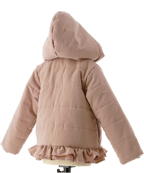 Catherine Cottage（キャサリンコテージ）の「裾フリル中綿コート（ダウンジャケット/コート・キッズ・ネイビー/ピンク・90/100/110/120/130）」の6枚目の写真