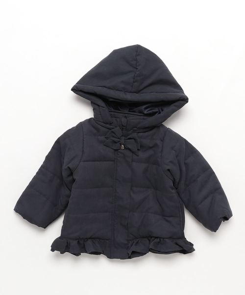 Catherine Cottage（キャサリンコテージ）の「裾フリル中綿コート（ダウンジャケット/コート・キッズ・ネイビー/ピンク・90/100/110/120/130）」の11枚目の写真