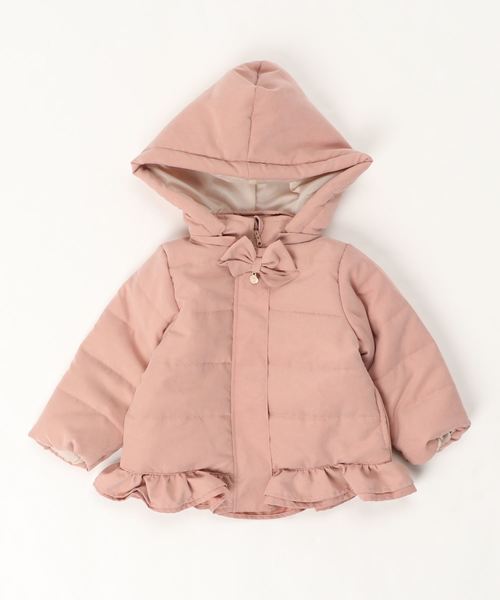 Catherine Cottage（キャサリンコテージ）の「裾フリル中綿コート（ダウンジャケット/コート・キッズ・ネイビー/ピンク・90/100/110/120/130）」の9枚目の写真