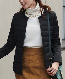 プレミアムストレッチライトダウンコート(ミドルタイプ) | レディース アウター 羽織 体型カバー 保温 暖かい 軽量 ショートコート ショート丈 ミディ丈 ミドルコート ダウンジャケット ストレッチ