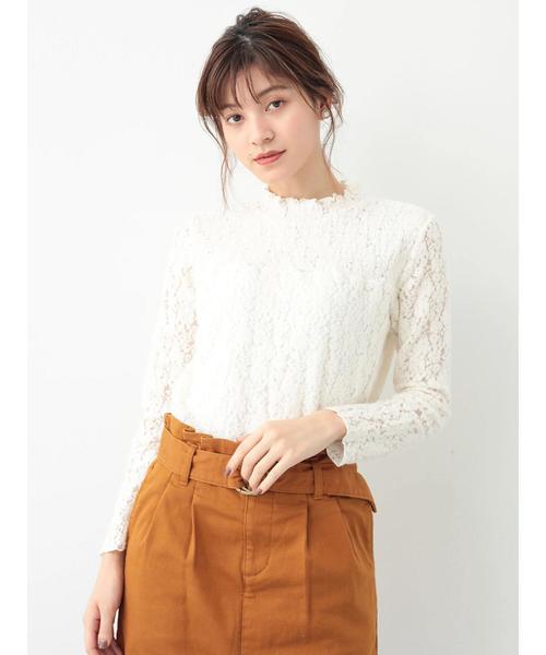 YECCA VECCA（イェッカヴェッカ）の「・起毛レースハイネックブラウス（シャツ/ブラウス・レディース・ブラック/ベージュ/アイボリー・FREE）」の9枚目の写真