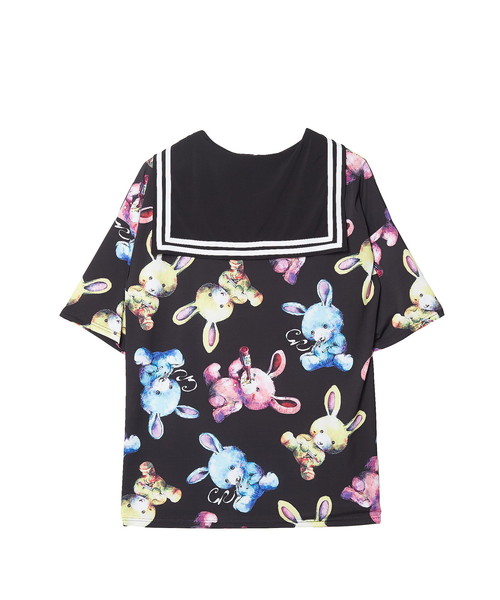 ankoROCK(アンコロック)の「ダーティーラビッツラインセーラーTシャツ -メガビッグ-(Tシャツ/カットソー・レディース・A・ONE SIZE)」の4枚目の写真