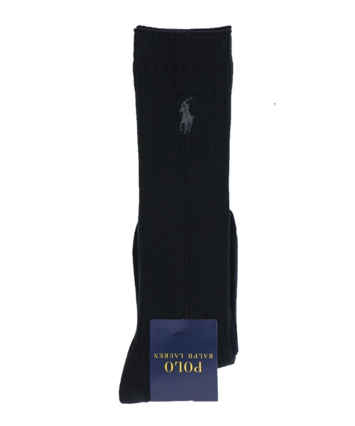 POLO RALPH LAUREN（ポロ ラルフ ローレン）の「POLO RALPH LAUREN キッズ ワンポイント リブハイソックス 04873500（ソックス/靴下・キッズ・ネイビー/ライトグレー/ブラック/ホワイト/ブラック系その他/ブルー系その他/グレー・16-18cm/18-20cm/20-22cm/22-24cm/14-16cm/24-26cm (L)）」の3枚目の写真