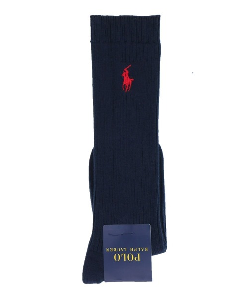 POLO RALPH LAUREN キッズ ワンポイント リブハイソックス 04873500