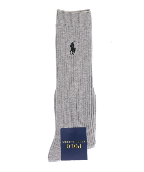POLO RALPH LAUREN（ポロ ラルフ ローレン）の「POLO RALPH LAUREN キッズ ワンポイント リブハイソックス 04873500（ソックス/靴下・キッズ・ネイビー/ライトグレー/ブラック/ホワイト/ブラック系その他/ブルー系その他/グレー・16-18cm/18-20cm/20-22cm/22-24cm/14-16cm/24-26cm (L)）」の4枚目の写真
