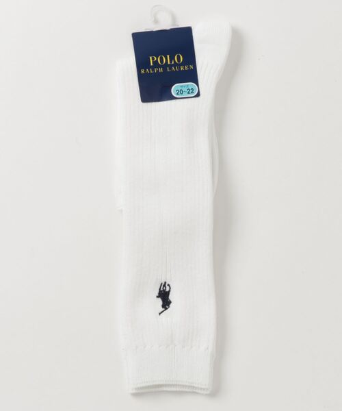 POLO RALPH LAUREN（ポロ ラルフ ローレン）の「POLO RALPH LAUREN キッズ ワンポイント リブハイソックス 04873500（ソックス/靴下・キッズ・ネイビー/ライトグレー/ブラック/ホワイト/ブラック系その他/ブルー系その他/グレー・16-18cm/18-20cm/20-22cm/22-24cm/14-16cm/24-26cm (L)）」の8枚目の写真